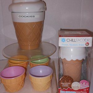 ICE CREAM MAKER-CANISTER AND MUG SET